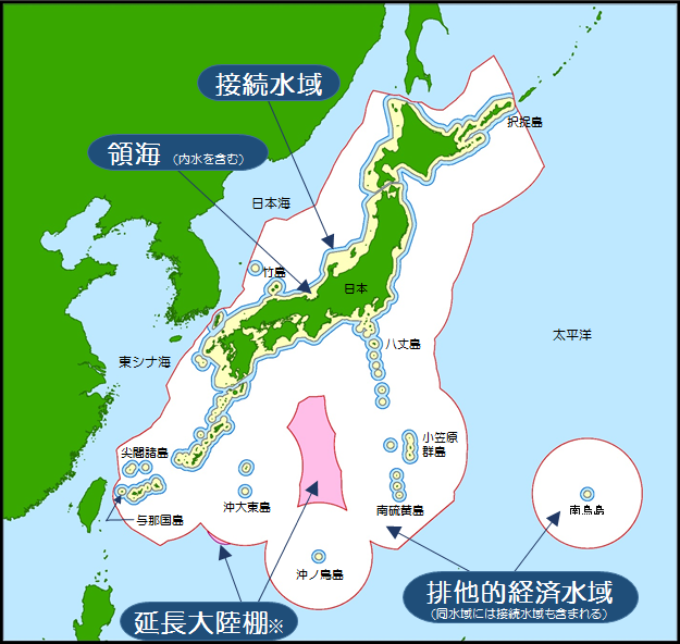 日本の領海等概念図